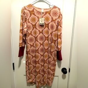 New Kate Quinn 1X Blush Flower Dress 100% Organic Cotton